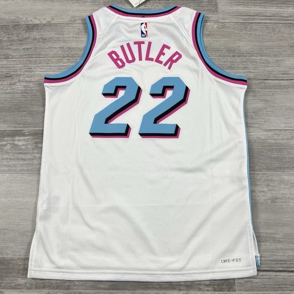 Nike Dri-Fit‎ Jimmy Butler #22 Miami Heat Swingman White Jersey Youth Medium - Picture 9 of 10